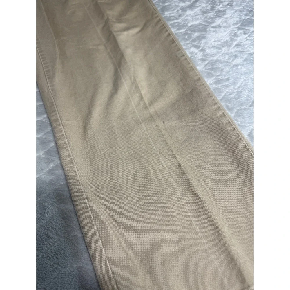 Vintage Polo Ralph Lauren Pleated Chino Pants Mens 35x31 Khaki Made in USA Tan